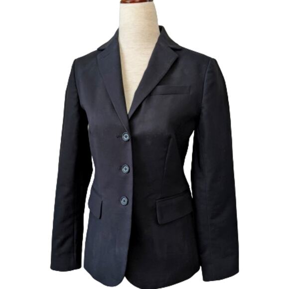 Gap 3 Button Classic Black Blazer Sz 0 - Picture 1 of 12